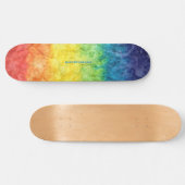 SlipperyJoe's Gay Pride Fahne Regenbogenfarben Kra Skateboard (Horizontal)
