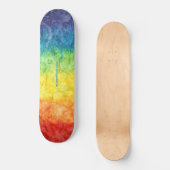 SlipperyJoe's Gay Pride Fahne Regenbogenfarben Kra Skateboard (Vorderseite)
