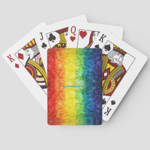 SlipperyJoe's Gay Pride Fahne Regenbogenfarben Kra Spielkarten