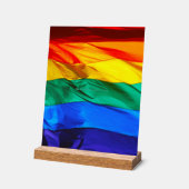 SlipperyJoe's Gay Pride-Fahne schwänzen Stolzfarbe Acrylschild (Winkel)