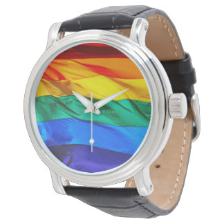SlipperyJoe's Gay Pride-Fahne schwänzen Stolzfarbe Armbanduhr