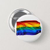 SlipperyJoe's Gay Pride-Fahne schwänzen Stolzfarbe Button (Vorne & Hinten)