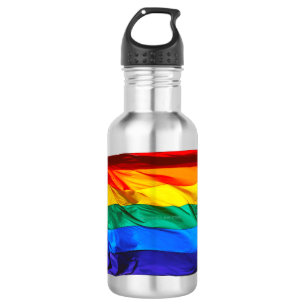 SlipperyJoe's Gay Pride-Fahne schwänzen Stolzfarbe Edelstahlflasche