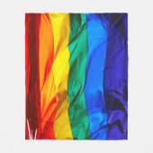 SlipperyJoe's Gay Pride-Fahne schwänzen Stolzfarbe Fleecedecke (Vorderseite)
