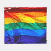 SlipperyJoe's Gay Pride-Fahne schwänzen Stolzfarbe Fleecedecke (Vorderseite (Horizontal))