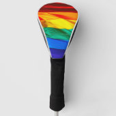 SlipperyJoe's Gay Pride-Fahne schwänzen Stolzfarbe Golf Headcover (Vorderseite)