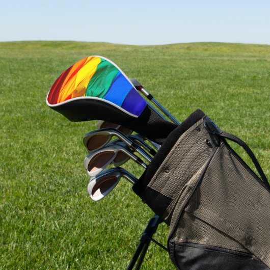 SlipperyJoe's Gay Pride-Fahne schwänzen Stolzfarbe Golf Headcover (In SItu)