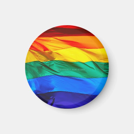 SlipperyJoe's Gay Pride-Fahne schwänzen Stolzfarbe Magnet (Vorne)