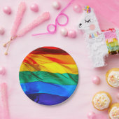 SlipperyJoe's Gay Pride-Fahne schwänzen Stolzfarbe Pappteller (Party)