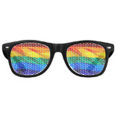 SlipperyJoe's Gay Pride-Fahne schwänzen Stolzfarbe Partybrille (Vorderseite)