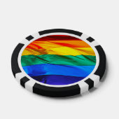SlipperyJoe's Gay Pride-Fahne schwänzen Stolzfarbe Pokerchips (Einzeln)