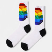 SlipperyJoe's Gay Pride-Fahne schwänzen Stolzfarbe Socken (Linkes Detail)