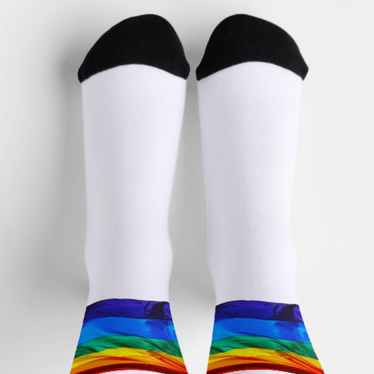 SlipperyJoe's Gay Pride-Fahne schwänzen Stolzfarbe Socken (Oben)