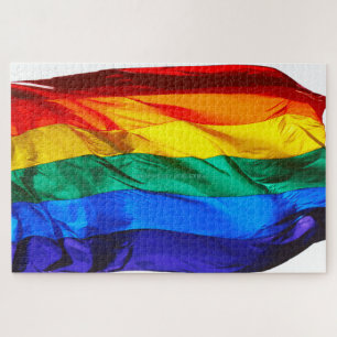 SlipperyJoe's Gay Pride Flag Wave Pride Colors rai Puzzle