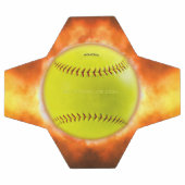 SlipperyJoe's gelbe Softball-Feuerball-Flammenrasp Fußball (Flach)