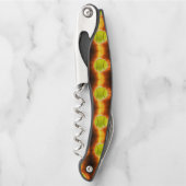 SlipperyJoe's gelbe Softball-Feuerball-Flammenrasp Kellnermesser (Vorderseite)