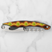 SlipperyJoe's gelbe Softball-Feuerball-Flammenrasp Kellnermesser (Vorderseite)