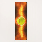 SlipperyJoe's gelbe Softball-Feuerball-Flammenrasp Yogamatte (Rückseite)