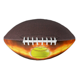 SlipperyJoe's gelber Softball-Feuerball Flammen ra Football