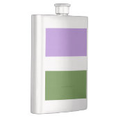 SlipperyJoe's Genderqueer Pride Fahnen Farben non- Flachmann (Rechts)