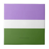 SlipperyJoe's Genderqueer Pride Fahnen Farben non- Fliese (Vorderseite)