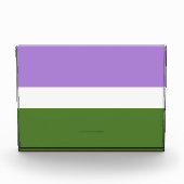SlipperyJoe's Genderqueer Pride Fahnen Farben non- Fotoblock (Vorderseite)