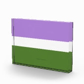 SlipperyJoe's Genderqueer Pride Fahnen Farben non- Fotoblock (Rechts)