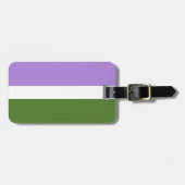 SlipperyJoe's Genderqueer Pride Fahnen Farben non- Gepäckanhänger (Vorderseite horizontal)