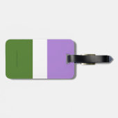 SlipperyJoe's Genderqueer Pride Fahnen Farben non- Gepäckanhänger (Rückseite horizontal)