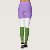 SlipperyJoe's Genderqueer Pride Fahnen Farben non- Leggings (Rückseite)