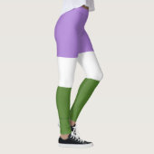 SlipperyJoe's Genderqueer Pride Fahnen Farben non- Leggings (Rechts)