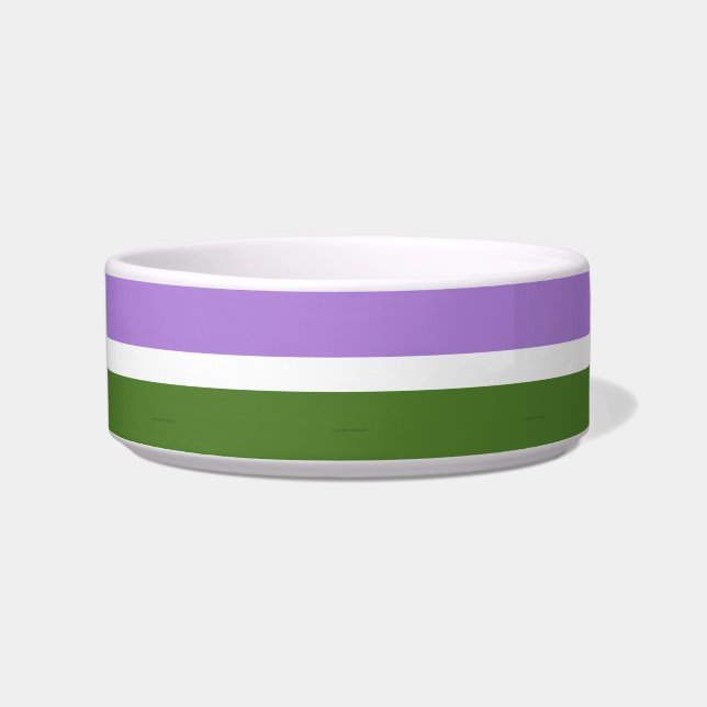 SlipperyJoe's Genderqueer Pride Fahnen Farben non- Napf (Vorderseite)