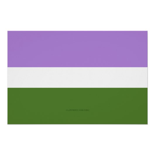 SlipperyJoe's Genderqueer Pride Fahnen Farben non- Poster (Vorderseite)