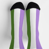 SlipperyJoe's Genderqueer Pride Fahnen Farben non- Socken (Oben)