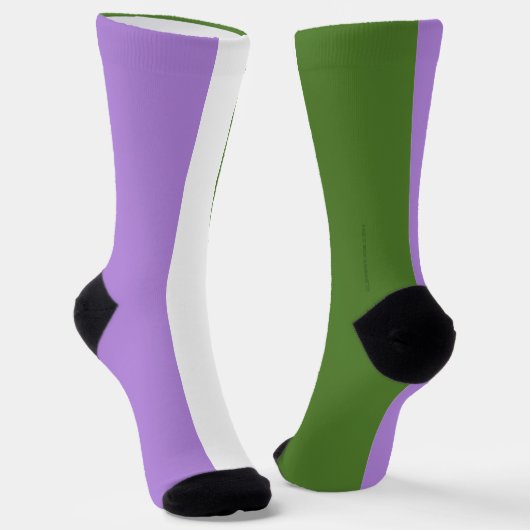 SlipperyJoe's Genderqueer Pride Fahnen Farben non- Socken (Gewinkelt)