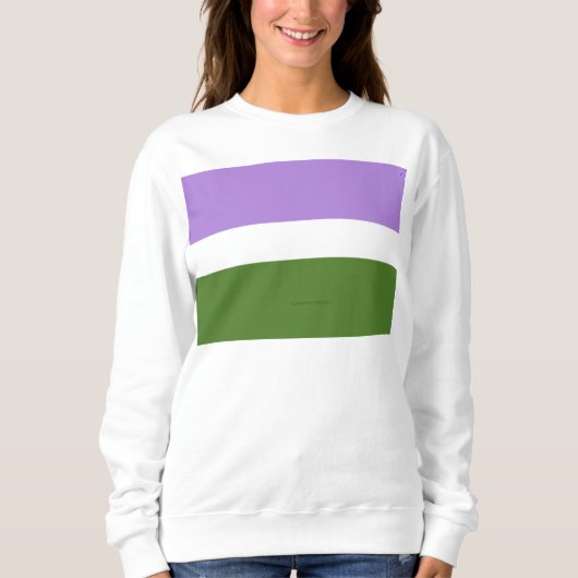 SlipperyJoe's Genderqueer Pride Fahnen Farben non- Sweatshirt (Vorderseite)