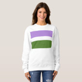 SlipperyJoe's Genderqueer Pride Fahnen Farben non- Sweatshirt (Vorne ganz)