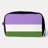 SlipperyJoe's Genderqueer Pride Fahnen Farben non- Waschbeutel (Vorderseite)