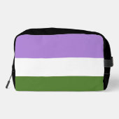 SlipperyJoe's Genderqueer Pride Fahnen Farben non- Waschbeutel (Rückseite)