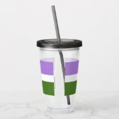 SlipperyJoe's Genderqueer Pride Flag Farben Non-bi Acryltrinkbecher (Links)