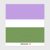 SlipperyJoe's Genderqueer Pride Flag Farben Non-bi Aufkleber (Blatt)