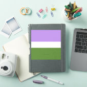 SlipperyJoe's Genderqueer Pride Flag Farben Non-bi Aufkleber (iPad Hülle)