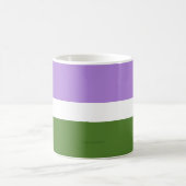 SlipperyJoe's Genderqueer Pride Flag Farben Non-bi Kaffeetasse (Mittel)