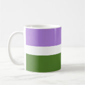 SlipperyJoe's Genderqueer Pride Flag Farben Non-bi Kaffeetasse (Links)