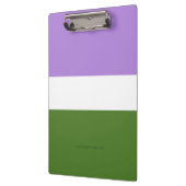 SlipperyJoe's Genderqueer Pride Flag Farben Non-bi Klemmbrett (Links)