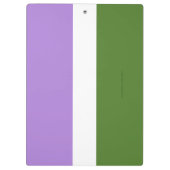 SlipperyJoe's Genderqueer Pride Flag Farben Non-bi Klemmbrett (Rückseite)