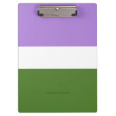 SlipperyJoe's Genderqueer Pride Flag Farben Non-bi Klemmbrett (Vorderseite)