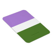 SlipperyJoe's Genderqueer Pride Flag Farben Non-bi Magnet (Rechte Seite)