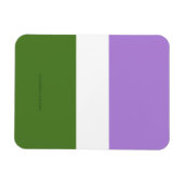 SlipperyJoe's Genderqueer Pride Flag Farben Non-bi Magnet (Horizontal)