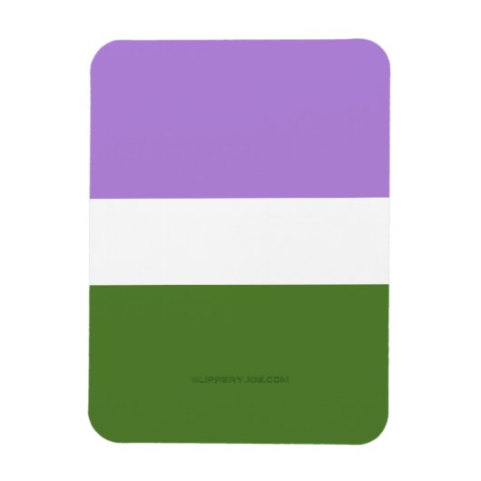 SlipperyJoe's Genderqueer Pride Flag Farben Non-bi Magnet (Vertikal)